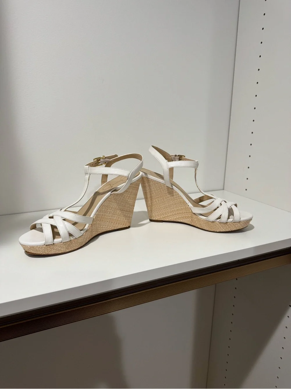 Jessica Simpson white leather